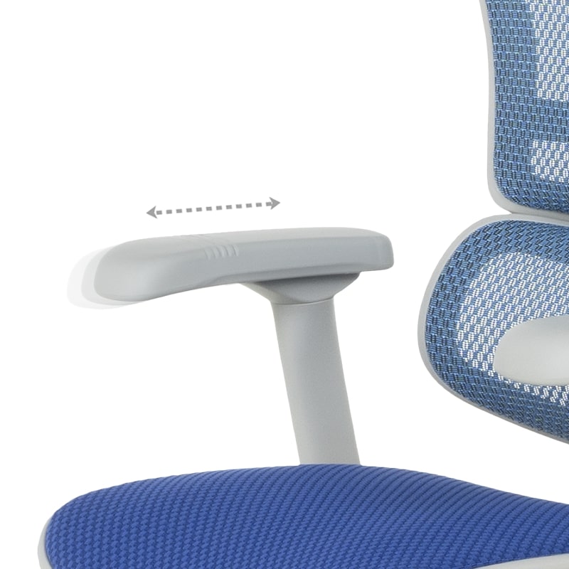 Ергономичен офис стол Ergohuman Elite 2 син-сив